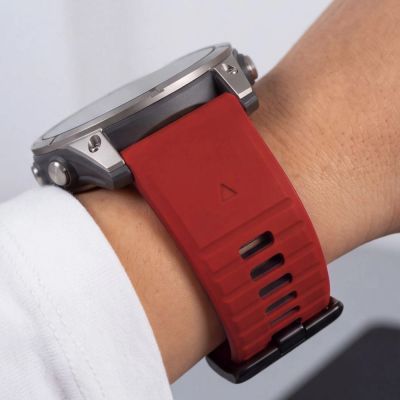 8. Tech-Protect Iconband Pro Strap for Garmin Fenix 5X / 5X Plus / 6X / 6X Pro / 7X / 8 / 8 Pro / 9 / 9 Pro (51 mm) – Red-Black