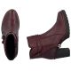 11. Women's leather ankle boots with high heels, burgundy, Rieker Y2567-35