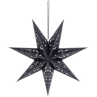 2. PAPER DECORATION STAR 50CM 7 ARMS BLACK