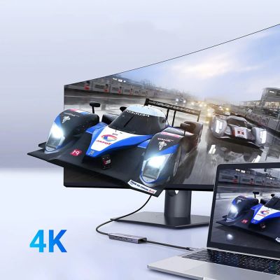 5. HUB Ugreen CM511 15597 5in1 USB-C - USB-C PD / HDMI / 3x USB-A 3.0 - gray