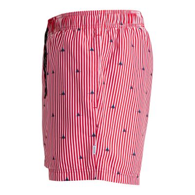2. Jack&Jones men's JWHARUBA SWIM PRINTS SHORTS 12206537 TRUE RED STRIPES