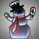 10. MIRROR DECORATION WITH LED DIODES INFINITY MIRROR EFFECT SNOWMAN