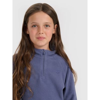 4. Girls' thermal fleece underwear (top) 4F 4FJRAW25UFLEF070-31S