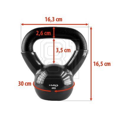 28. Kettlebell cast iron Black HMS KNV04