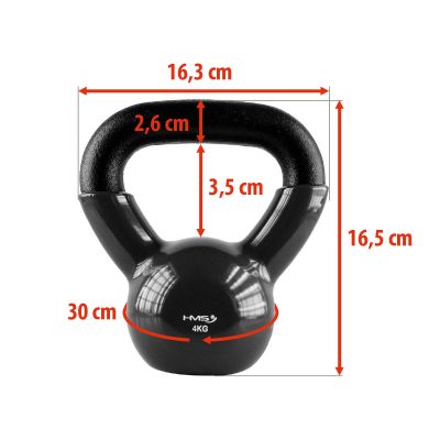 28. Black HMS KNV04 cast iron kettlebell