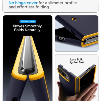 9. Spigen Nano Pop MagSafe iPhone Duo Case - Navy Blue and Yellow