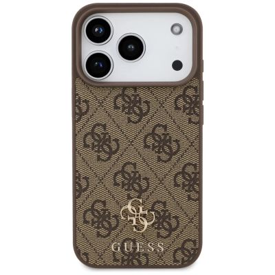 3. Guess 4G Small Classic Logo MagSafe case for iPhone 17 Pro - brown
