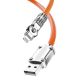 2. Dudao L24AL USB-A - Lightning angled cable with 180° rotation 30W 1m - orange