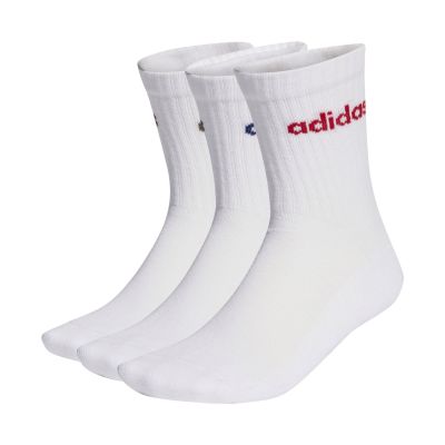 5. adidas Linear Crew Cushioned Socks 3 Pairs white KD1716