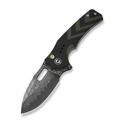 CIVIVI Vexron Damast G10 Milled Black & Green Knife