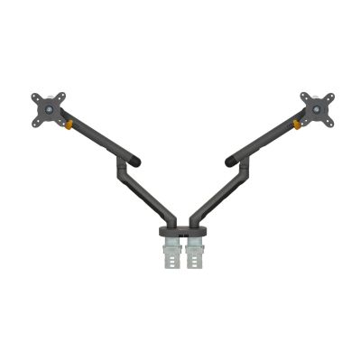 5. BakkerElkhuizen Bakker Elkhuizen Flexible Dual - Mounting Kit - Adjustable Dual Arm - For 2 Monitors - Aluminum, Steel, ABS Plastic, Thermoplastic Rubber (TPR), Polyamide (PA6) - Dark Gray - Screen Size: 43.18-88.9 cm (for flat screen)