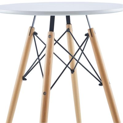 4. MATERA ROUND TABLE WHITE 60x60CM