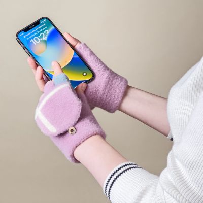 8. Women's/children's winter telephone gloves - pink