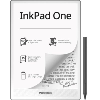 PocketBook InkPad One 1030 10.3" E-ink Mobius 32GB Wi-Fi Matte Black Ebook Reader