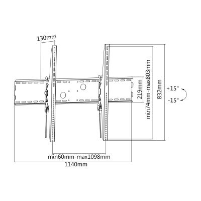 4. Equip 650322 TV Mount 2.54 m (100") Black