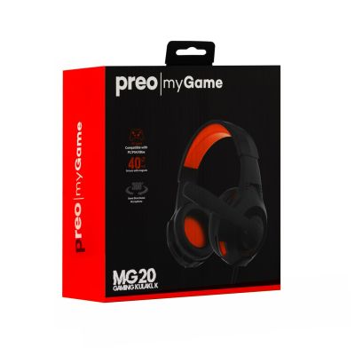 4. Preo 125085402 Headphones/Headset Wired Headband Gaming Black, Red