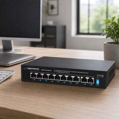 7. ESPERANZA SWITCH 10-PORT POE 10/100M 96W SPOTTER ENS106