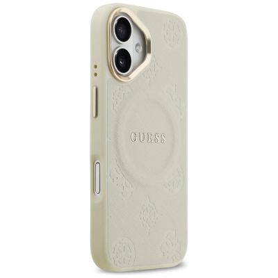 4. Guess Peony Hot Stamp MagSafe iPhone 17 Case - Beige