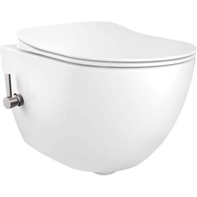 Toilet bowl with bidet function - with mixer tap