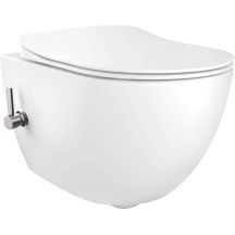 Toilet bowl with bidet function - with mixer tap