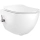 Toilet bowl with bidet function - with mixer tap