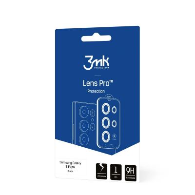 2. Tempered Glass for Camera Lens 3mk Lens Protection Pro Black for Samsung Galaxy Z Flip 6