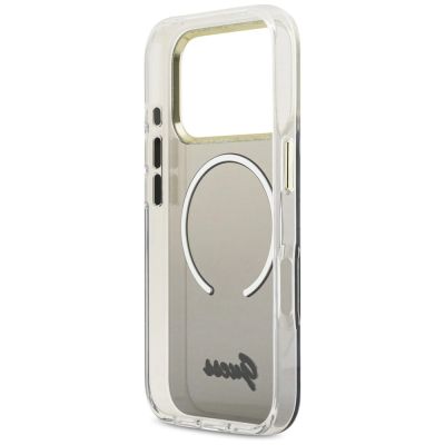 7. Guess IML Gradient Script Metal MagSafe Case for iPhone 17 Pro Max - Black