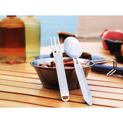 9. Titanium travel cutlery essentials - spoon + fork - NexTool NE20133