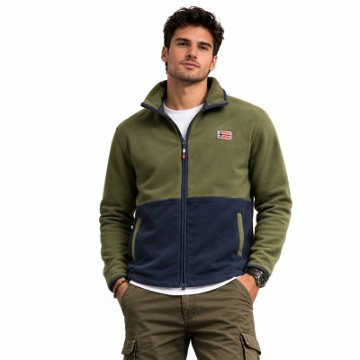 5. Geographical Norway Men's Fleece Touki Fz Kaki Db Men 233 kaki (WZ6702H/GN-Kaki)