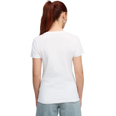 4. Puma Ess Centered Cat Logo Tee Women's White 692916 02