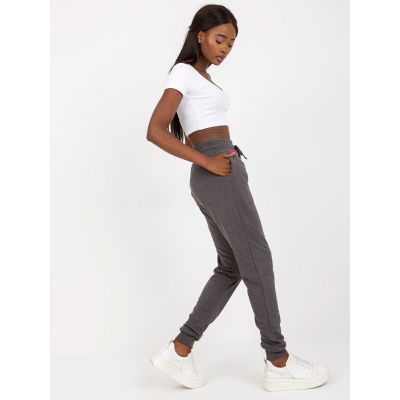 2. Dark gray melange basic jogger sweatpants (B-005.05)