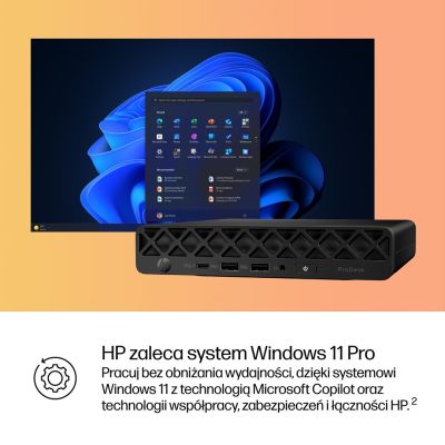 14. HP ProDesk 4 Mini G1i AI Intel Core Ultra 5 235T 16GB DDR5-SDRAM 512GB SSD Windows 11 Pro Mini PC AI PC Black