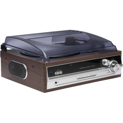 8. Denver VPR-190MK2 retro record player with radio and built-in speakers