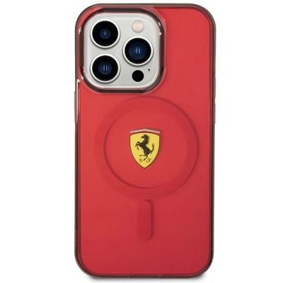 3. Ferrari FEHMP14XURKR iPhone 14 Pro Max 6.7" red/red hardcase Translucent Magsafe