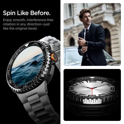 13. Spigen Bezel Tune Pro Diverna Samsung Galaxy Watch 8 Classic 46mm Cover - Black