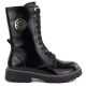 Women's patent leather ankle boots, insulated, black, Jezzi ASA259-10