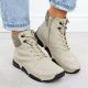 7. Comfortable Beige Women’s Ankle Boots Rieker 45955-60