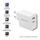 6. QOLTEC WALL CHARGER 45W | 5-20V | 2.4-3A | USB TYPE C PD | USB | WHITE