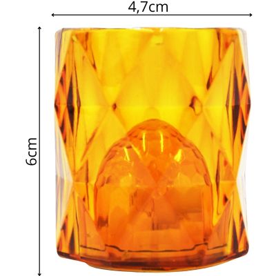 11. MINI DECORATIVE LAMP 6 CM AMBER WARM WHITE 1 LED