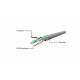 4. Patchcord GEMBIRD PP6U-3M (RJ45 - RJ45; 3m; UTP; cat. 6; gray)