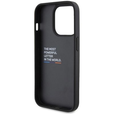 7. BMW BMHCP15L22PTDK iPhone 15 Pro 6.1" black/black Leather Stamp Tricolor