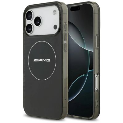 AMG Double Layer Transparent Smocked MagSafe Case for iPhone 17 Pro Max - Black
