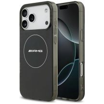 AMG Double Layer Transparent Smocked MagSafe Case for iPhone 17 Pro Max - Black