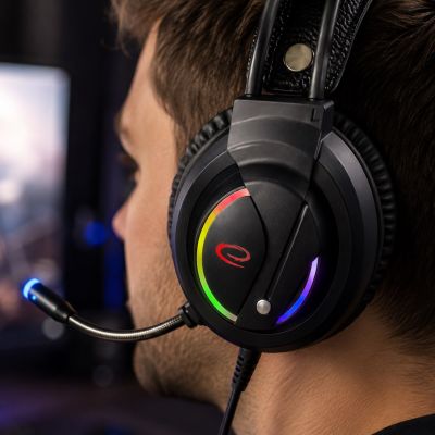 8. ESPERANZA HEADPHONES WITH MICROPHONE FOR GAMERS NIGHTSHADE EGH470