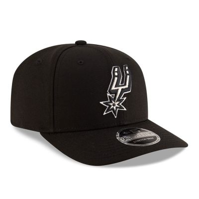 3. New Era 9SEVENTY San Antonio Spurs NBA Team Black Stretch Snapback Cap - 60755445