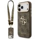 Guess 4G Big 4G Classic Logo Big Strap Metal Buttons Case for iPhone 18 Pro Max / 17 Pro Max – brown