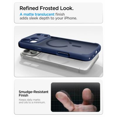 7. Spigen Ultra Hybrid MagSafe Case for iPhone 18 Pro / 17 Pro - Dark Blue