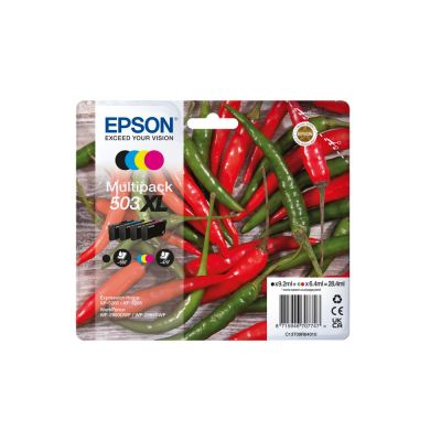 4. Epson 503XL Ink Cartridge 4 pcs Original High (XL) Yield Black, Cyan, Magenta, Yellow