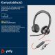 33. POLY Blackwire 8225 Stereo USB-C Headset + USB-C/A Adapter