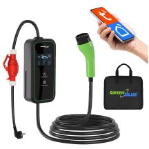 GreenBlue EV/PHEV Charger, Portable, Type 2, Cable Length 680cm, IP65, 11kV, 220-380V AC 50/60Hz, 16A, 3 Phase, GB1100